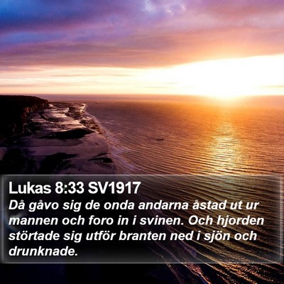 Lukas 8:33 SV1917 Bible Verse Image