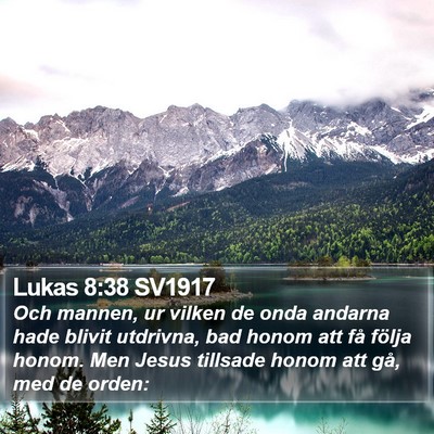 Lukas 8:38 SV1917 Bible Verse Image