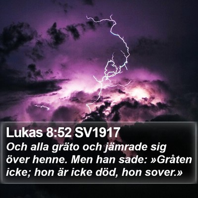 Lukas 8:52 SV1917 Bible Verse Image