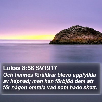 Lukas 8:56 SV1917 Bible Verse Image