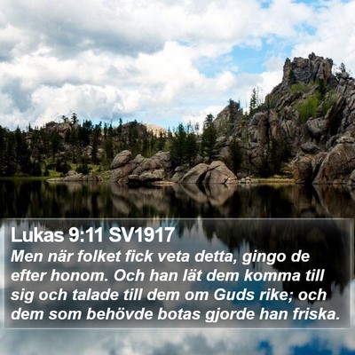 Lukas 9:11 SV1917 Bible Verse Image