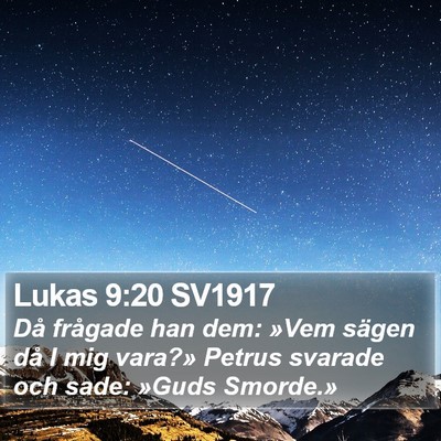 Lukas 9:20 SV1917 Bible Verse Image
