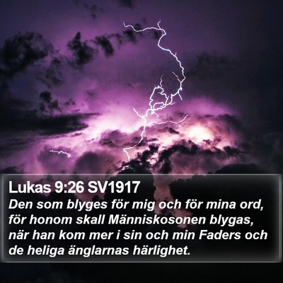 Lukas 9:26 SV1917 Bible Verse Image