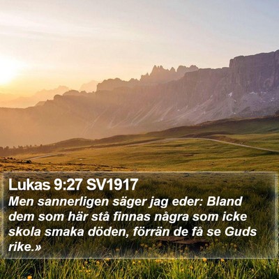 Lukas 9:27 SV1917 Bible Verse Image