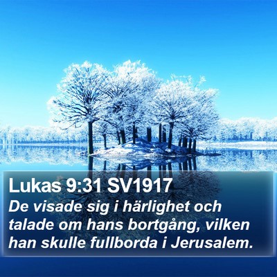 Lukas 9:31 SV1917 Bible Verse Image