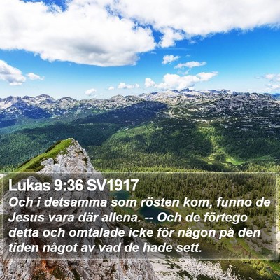 Lukas 9:36 SV1917 Bible Verse Image