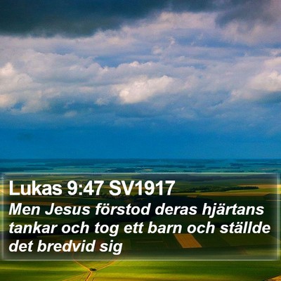 Lukas 9:47 SV1917 Bible Verse Image
