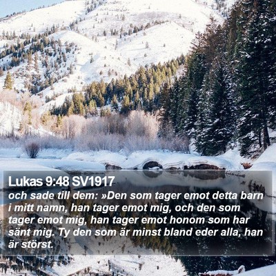 Lukas 9:48 SV1917 Bible Verse Image