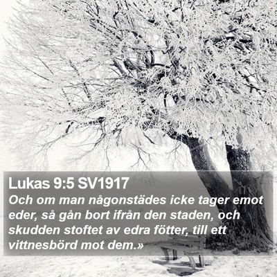 Lukas 9:5 SV1917 Bible Verse Image