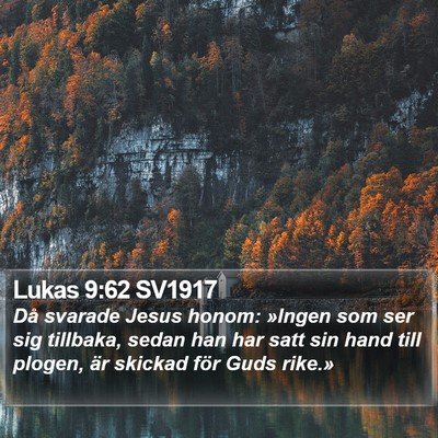 Lukas 9:62 SV1917 Bible Verse Image