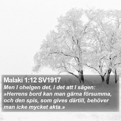 Malaki 1:12 SV1917 Bible Verse Image