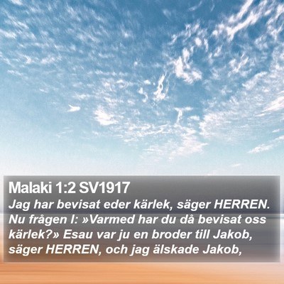 Malaki 1:2 SV1917 Bible Verse Image