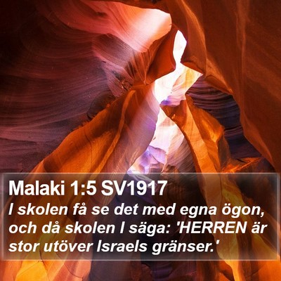 Malaki 1:5 SV1917 Bible Verse Image