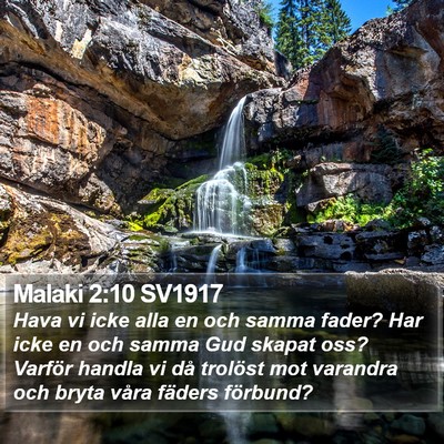 Malaki 2:10 SV1917 Bible Verse Image