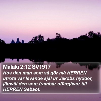 Malaki 2:12 SV1917 Bible Verse Image