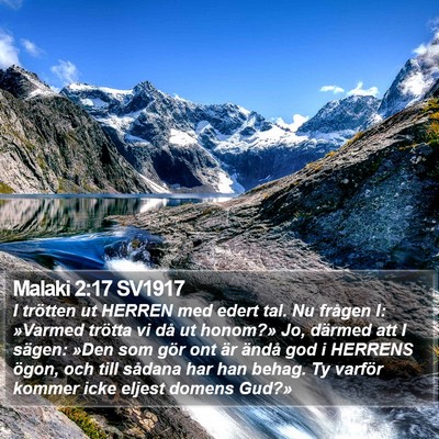 Malaki 2:17 SV1917 Bible Verse Image