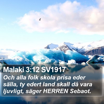 Malaki 3:12 SV1917 Bible Verse Image