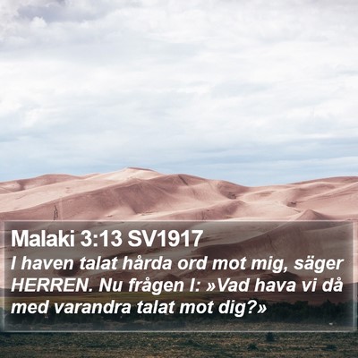 Malaki 3:13 SV1917 Bible Verse Image