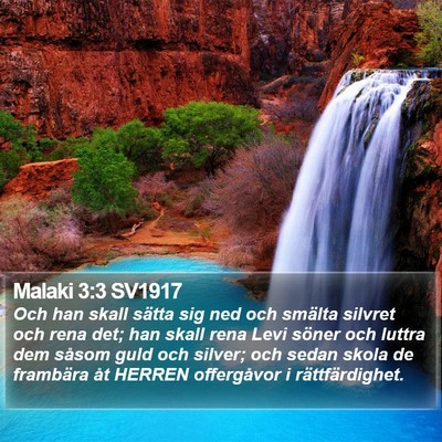 Malaki 3:3 SV1917 Bible Verse Image