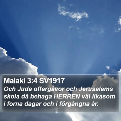 Malaki 3:4 SV1917 Bible Verse Image