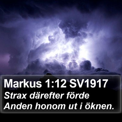 Markus 1:12 SV1917 Bible Verse Image