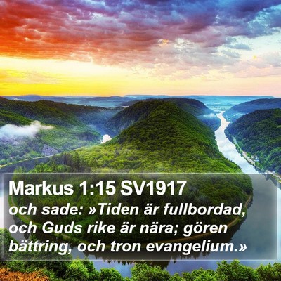 Markus 1:15 SV1917 Bible Verse Image