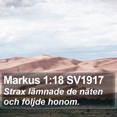Markus 1:18 SV1917 Bible Verse Image