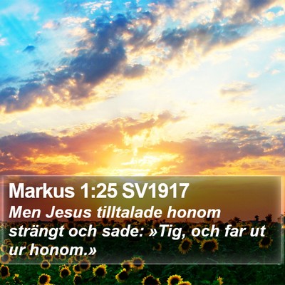 Markus 1:25 SV1917 Bible Verse Image