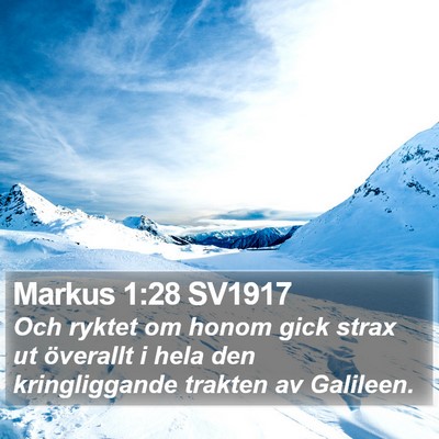 Markus 1:28 SV1917 Bible Verse Image