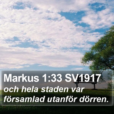 Markus 1:33 SV1917 Bible Verse Image