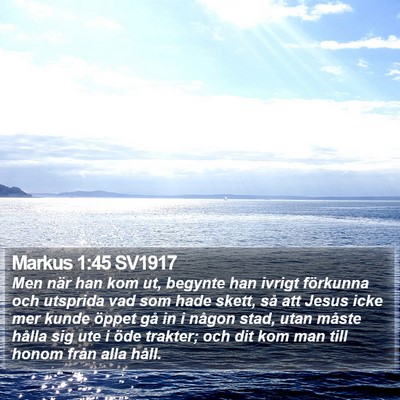 Markus 1:45 SV1917 Bible Verse Image