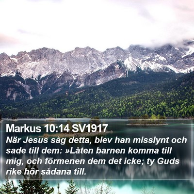 Markus 10:14 SV1917 Bible Verse Image