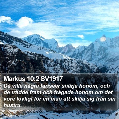Markus 10:2 SV1917 Bible Verse Image