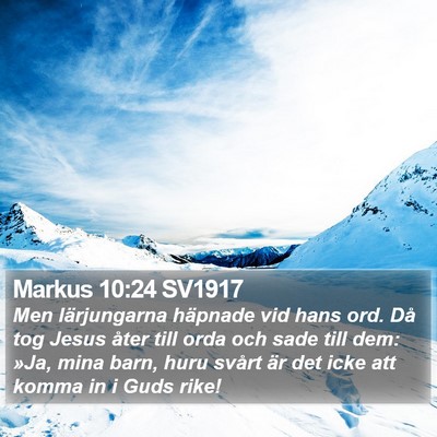 Markus 10:24 SV1917 Bible Verse Image