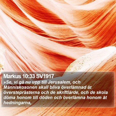 Markus 10:33 SV1917 Bible Verse Image