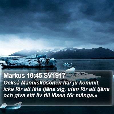 Markus 10:45 SV1917 Bible Verse Image