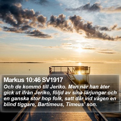 Markus 10:46 SV1917 Bible Verse Image