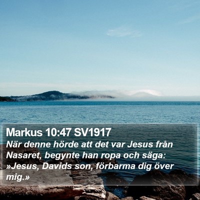 Markus 10:47 SV1917 Bible Verse Image