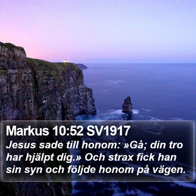 Markus 10:52 SV1917 Bible Verse Image