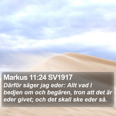 Markus 11:24 SV1917 Bible Verse Image