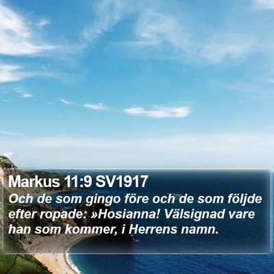 Markus 11:9 SV1917 Bible Verse Image
