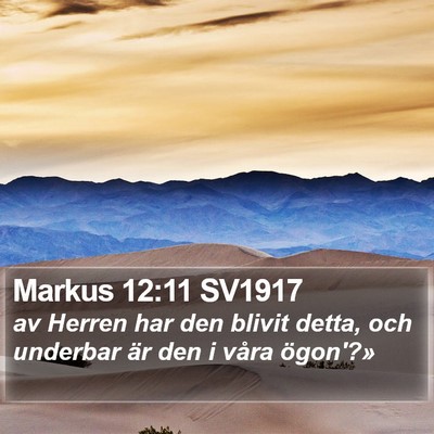 Markus 12:11 SV1917 Bible Verse Image