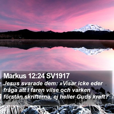 Markus 12:24 SV1917 Bible Verse Image