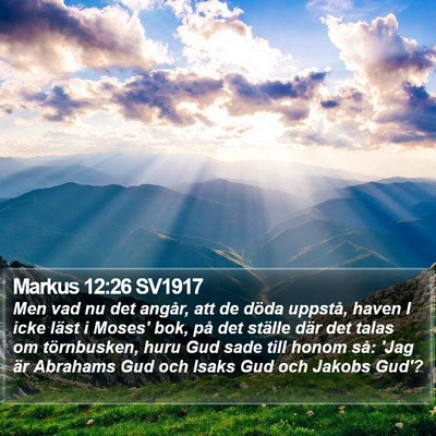 Markus 12:26 SV1917 Bible Verse Image