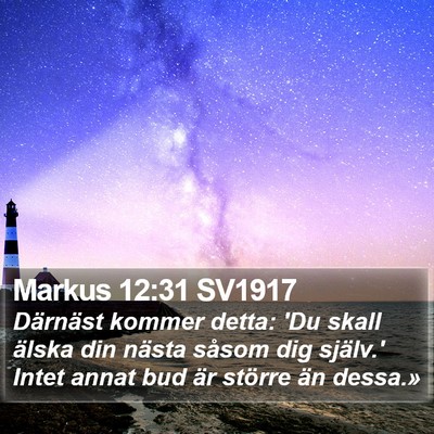 Markus 12:31 SV1917 Bible Verse Image