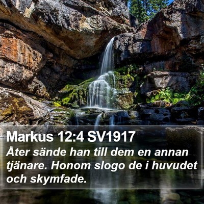 Markus 12:4 SV1917 Bible Verse Image