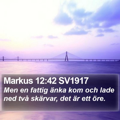 Markus 12:42 SV1917 Bible Verse Image