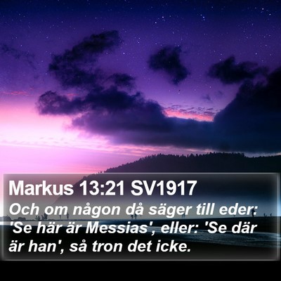 Markus 13:21 SV1917 Bible Verse Image