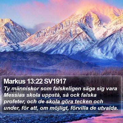 Markus 13:22 SV1917 Bible Verse Image