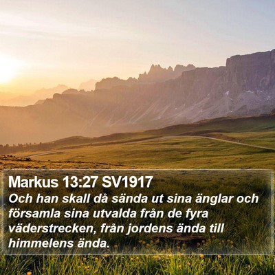 Markus 13:27 SV1917 Bible Verse Image